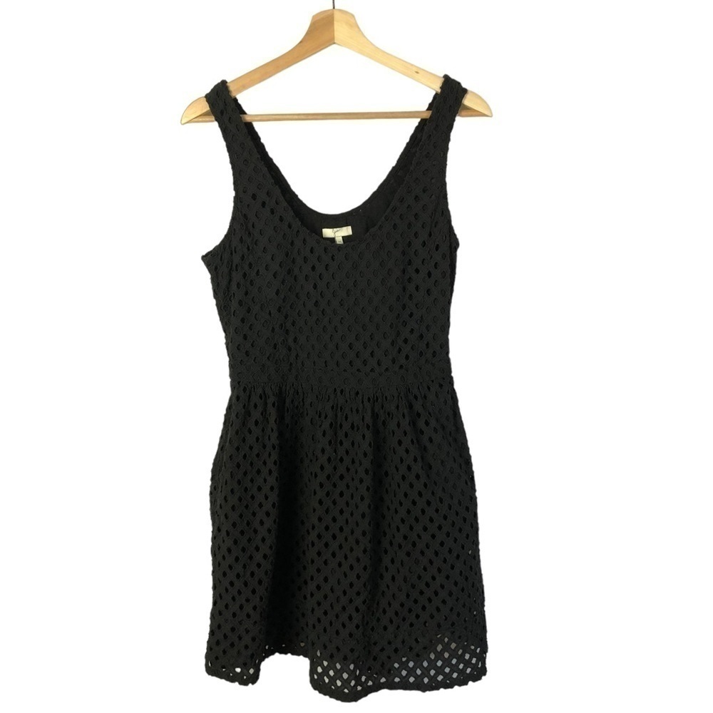 Joie‎ Natrina Black Diamond Eyelet Lace Mini Dress M